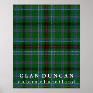 Clan Duncan Colours of Scotland Tartan Poster