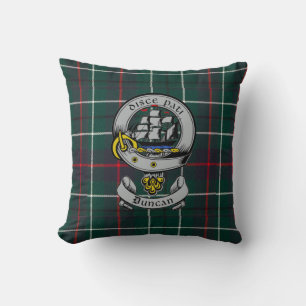 Clan Duncan Crest Badge and Tartan Cushion