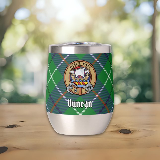 Clan Duncan Crest over Tartan (Creator Uploaded)