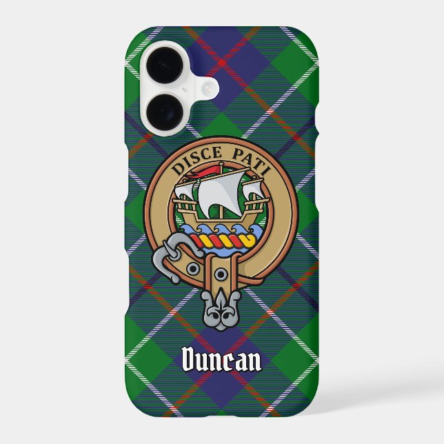 Clan Duncan Crest over Tartan (Back)