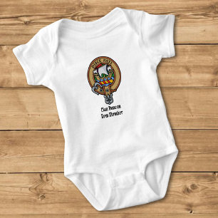 Clan Duncan Crest over Tartan Baby Bodysuit