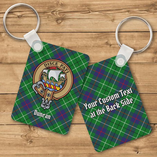 Clan Duncan Crest over Tartan Key Ring (Creator Uploaded)