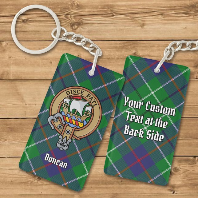 Clan Duncan Crest over Tartan Key Ring (Creator Uploaded)