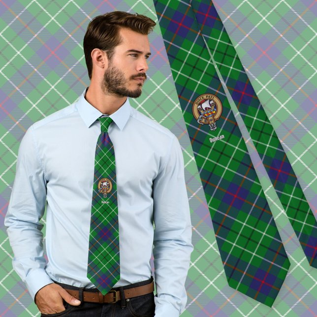 Clan Duncan Crest over Tartan Tie (Creator Uploaded)