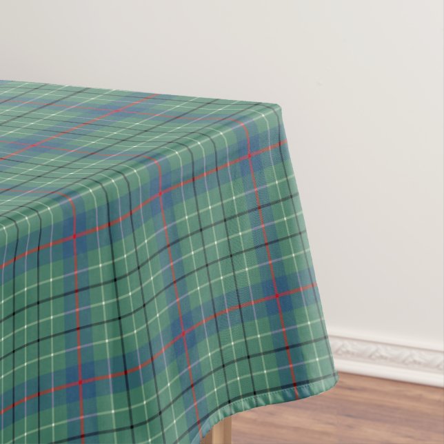 Clan Duncan Light Green Ancient Scottish Tartan Tablecloth (In Situ)