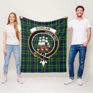 Clan Duncan Modern Tartan Plaid Fleece Blanket
