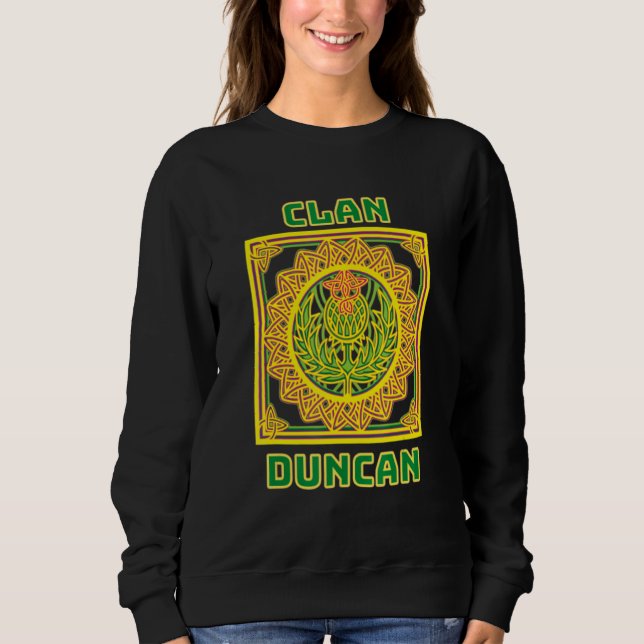 Clan Duncan Scottish Celtic Thistle Sweatshirt (Front)