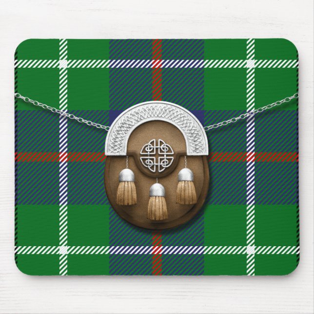 Clan Duncan Tartan And Sporran Mouse Pad (Front)