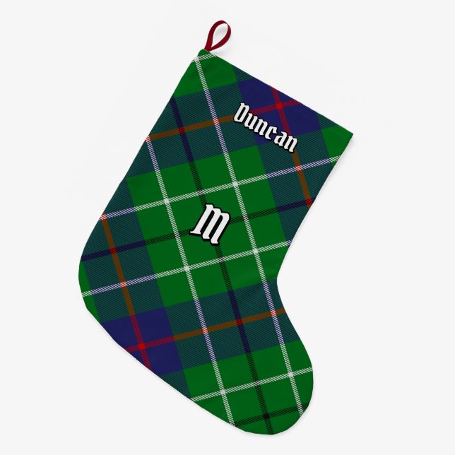 Clan Duncan Tartan Large Christmas Stocking (Front (Hanging))
