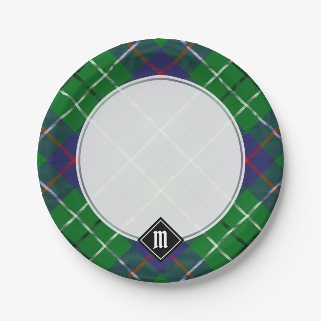 Clan Duncan Tartan Paper Plate (Front)