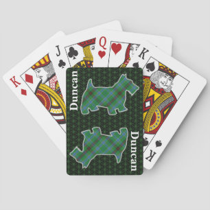 Clan Duncan Tartan Scottish Terrier Edition Playing Cards