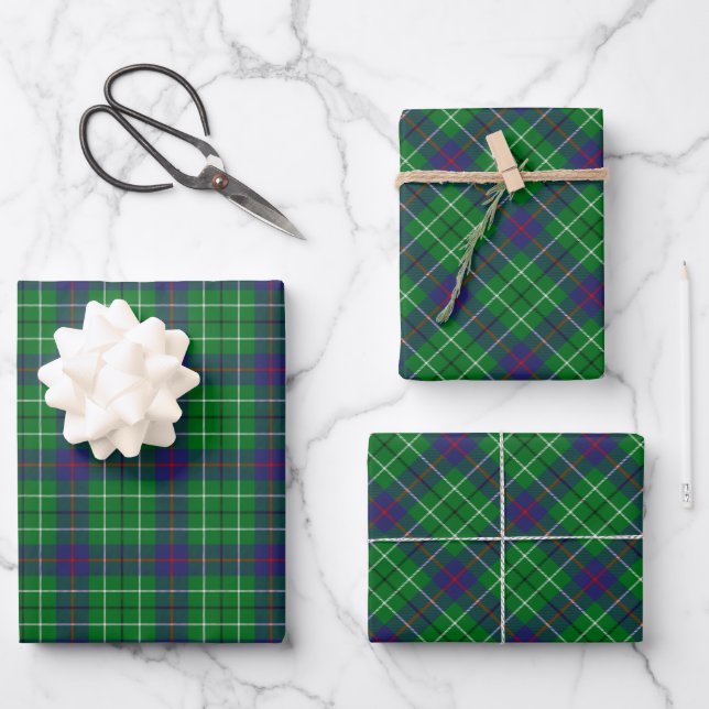 Clan Duncan Tartan Wrapping Paper Sheet (Front)