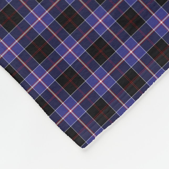 Clan Dunlap Tartan Fleece Blanket (Corner)