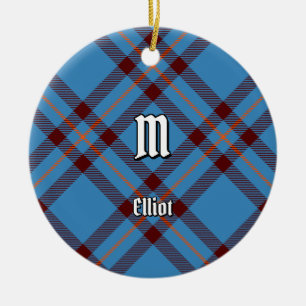Clan Elliot Ancient Tartan Ceramic Ornament