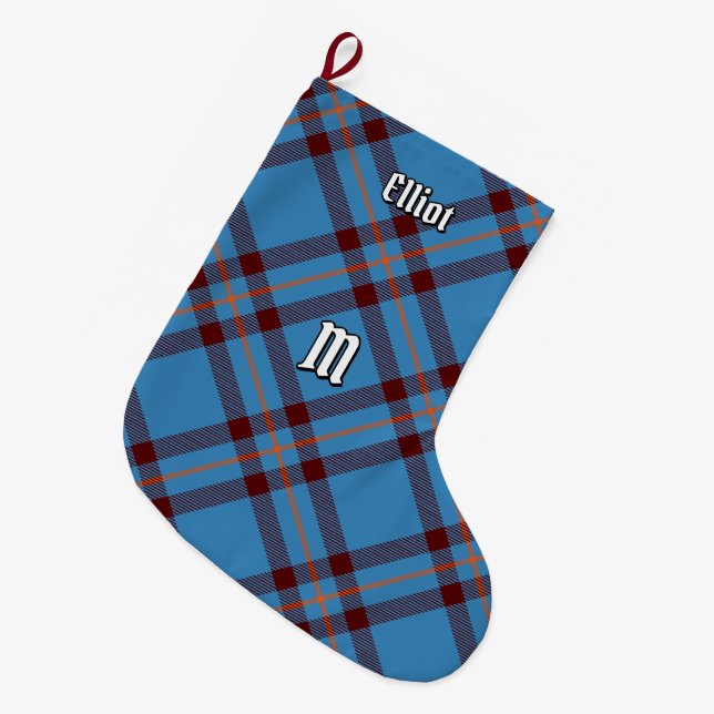 Clan Elliot Ancient Tartan Christmas Stocking (Front (Hanging))