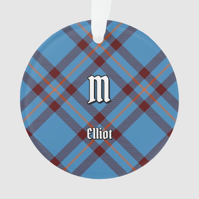 Clan Elliot Ancient Tartan Ornament (Front)