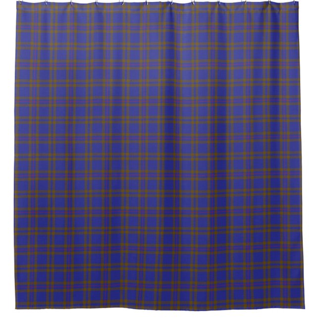 Clan Elliot Elliott Scottish Heritage Tartan Shower Curtain (Front)
