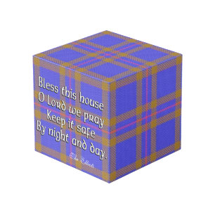 Clan Elliot Elliott Tartan House Blessing Cube