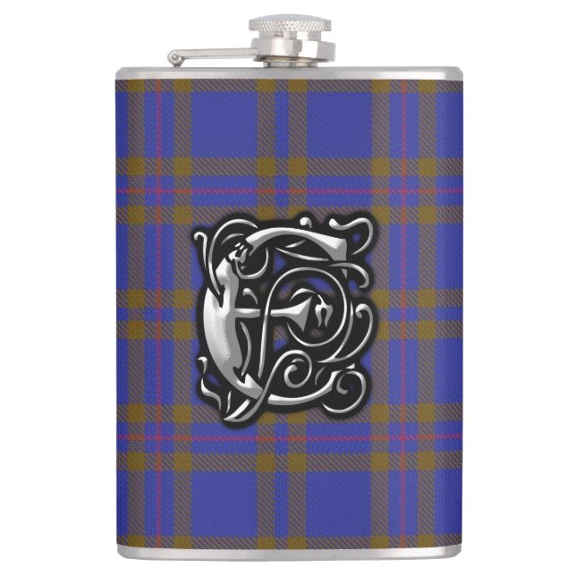 Clan Elliot Elliott Tartan Old Scotland Flask (Front)