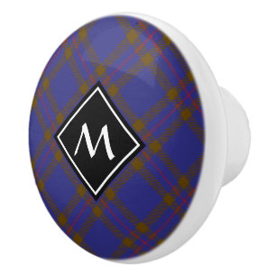 Clan Elliot Modern Tartan Ceramic Knob