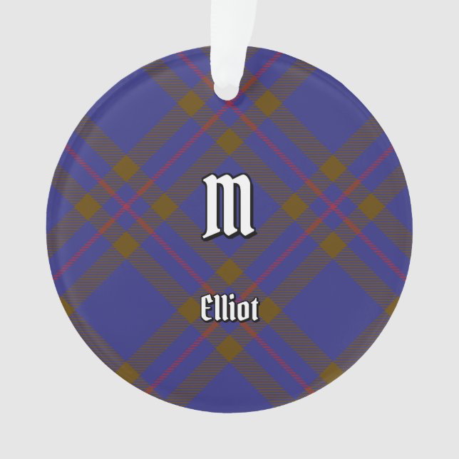Clan Elliot Modern Tartan Ornament (Front)