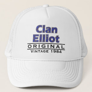 Clan Elliot Vintage Customise Your Birthyear Trucker Hat