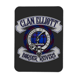 Clan Elliott Badge, Border Reivers, Scotland Tape Magnet