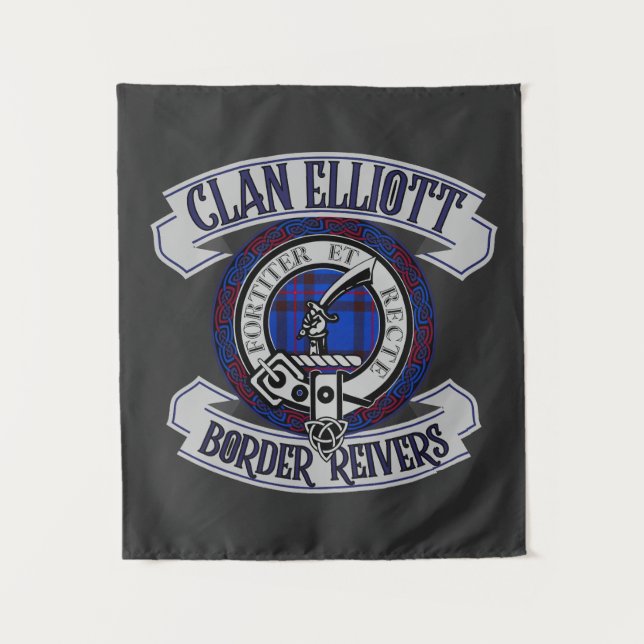 Clan Elliott Badge, Border Reivers, Scotland  Tapestry (Front)