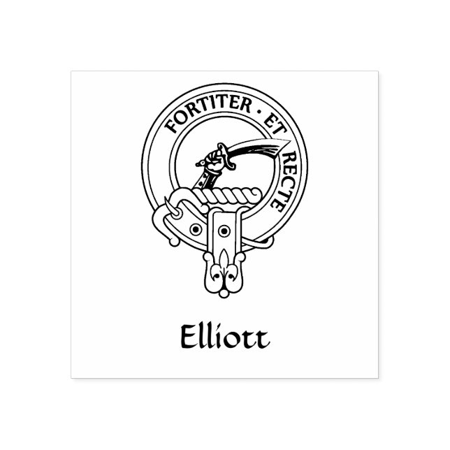 Clan Elliott Crest Rubber Stamp (Imprint)