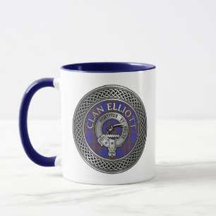 Clan ELLioTT Crest & Tartan Knot Mug