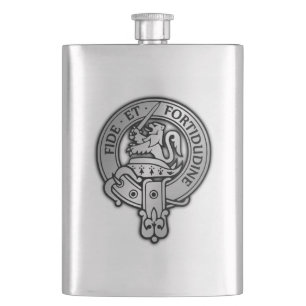 Clan Farquharson Crest Hip Flask