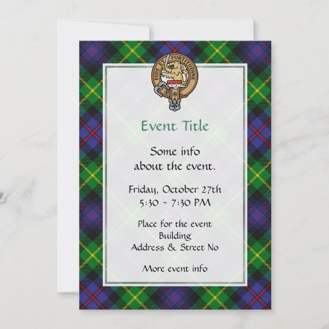 Clan Farquharson Crest Invitation (Front)