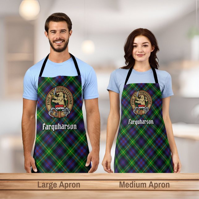 Clan Farquharson Crest over Tartan Apron (Creator Uploaded)
