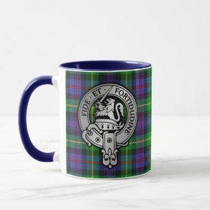 Clan Farquharson Crest & Tartan Mug