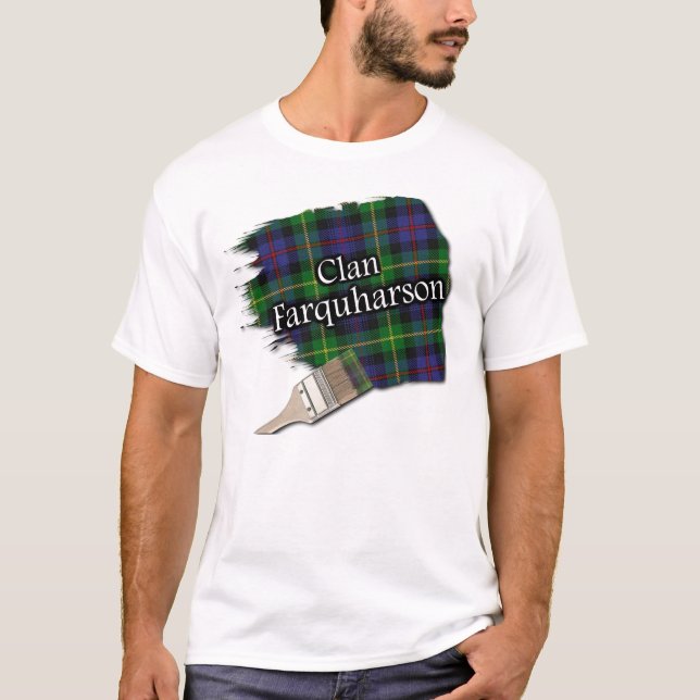 Clan Farquharson Scottish Tartan Paint Shirt (Front)