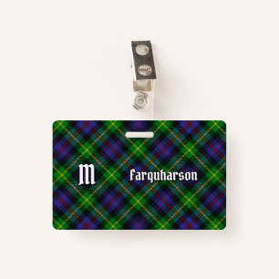 Clan Farquharson Tartan Badge ID Badge