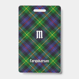 Clan Farquharson Tartan Badge ID Badge