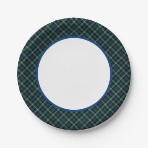 Clan Farquharson Tartan Border Paper Plate