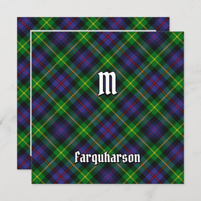 Clan Farquharson Tartan Invitation (Front/Back)