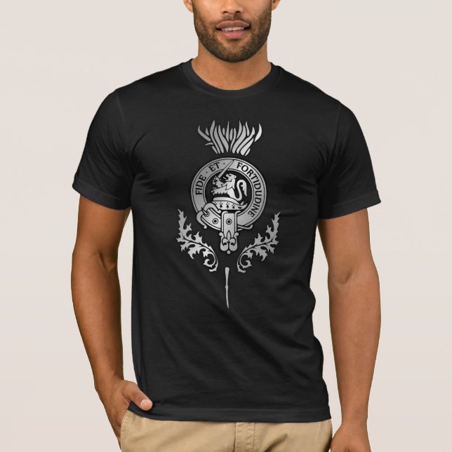 Clan Farquharson Thistle Crest T-Shirt (Front)