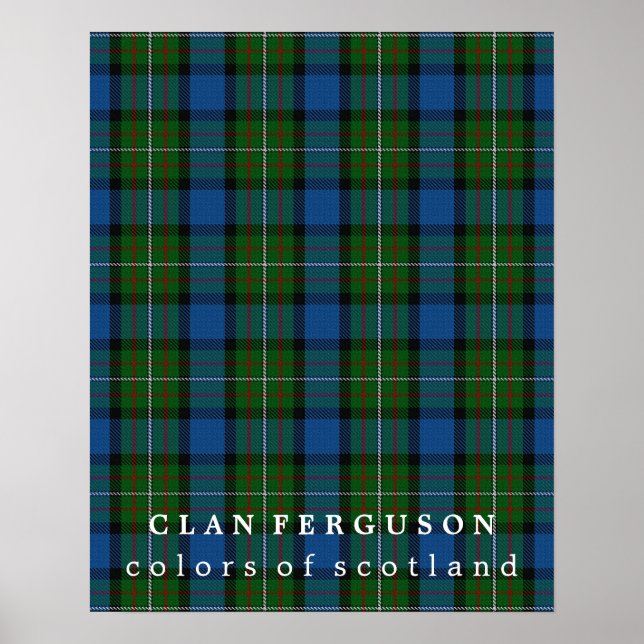 Clan Ferguson Colours of Scotland Tartan Poster (Front)