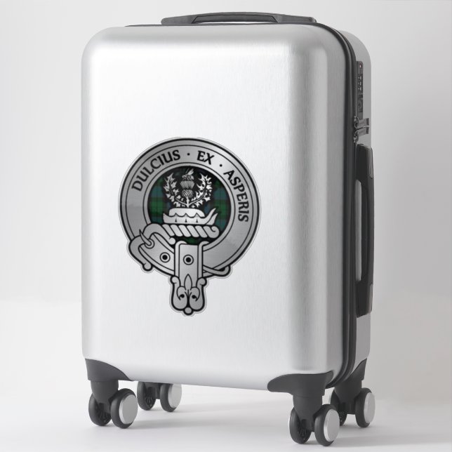 Clan Ferguson Crest & Balquhidder Tartan Sticker (Suitcase)