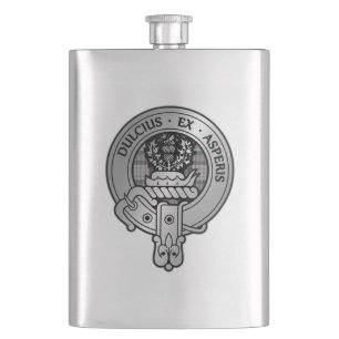 Clan Ferguson Crest & Dress Tartan  Flask