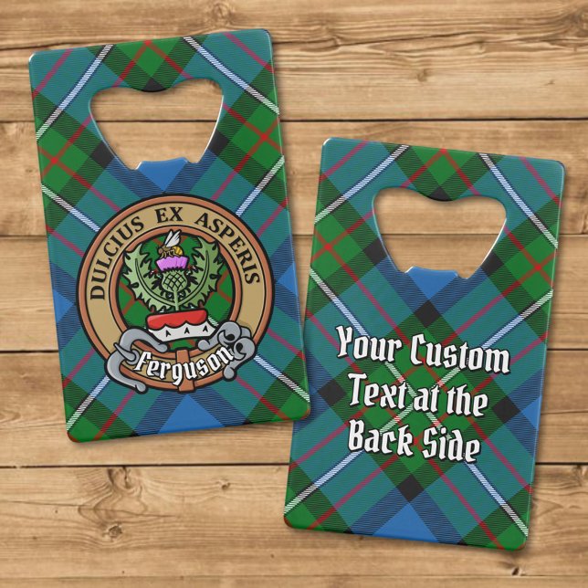 Clan Ferguson Crest over Tartan (Creator Uploaded)