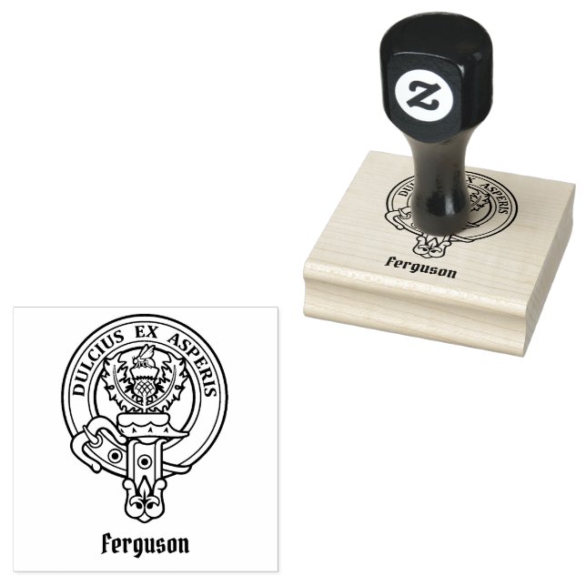 Clan Ferguson Crest Rubber Stamp (Stamped)