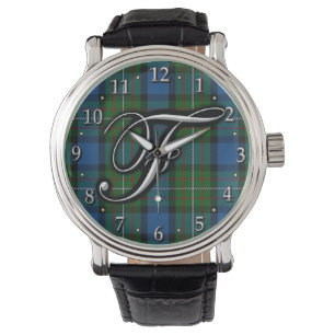 Clan Ferguson Fergusson Letter F Monogram Tartan Watch