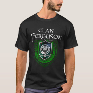 Clan Ferguson Surname Scottish Clan Tartan Shield  T-Shirt
