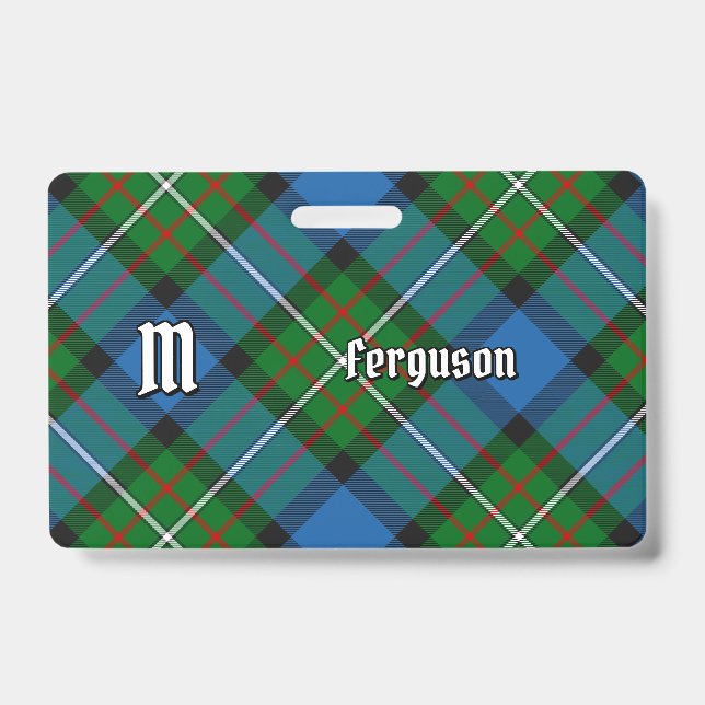 Clan Ferguson Tartan Badge ID Badge (Front)