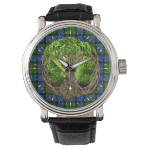 Clan Fergusson Tartan And Celtic Tree Of Life Watch