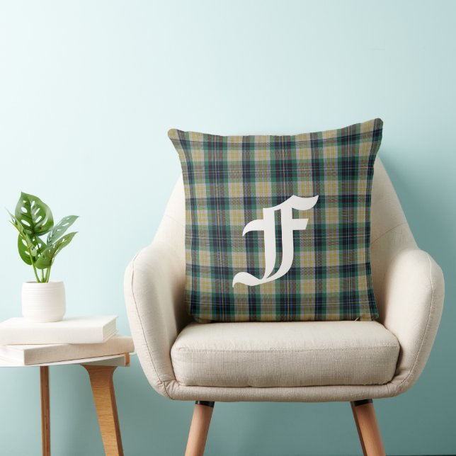 Clan Fitzpatrick Tartan Plaid Monogram Cushion (Chair)